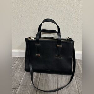 Ted Baker Black Leather  Crossbody Bag -Minimalist Office Siren Core